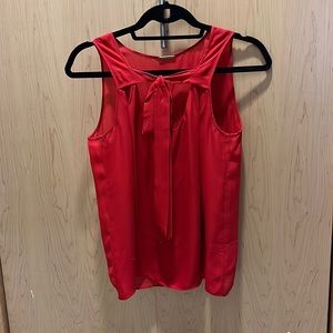 Red Rebecca Minkoff sleeveless silk top- size small